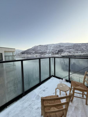 Tromso city center ocean view